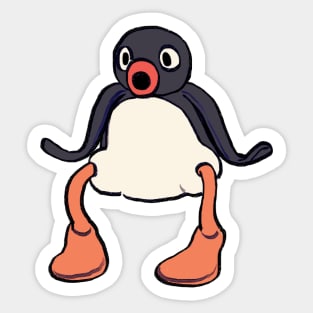 surprised pingu noot penguin meme Sticker